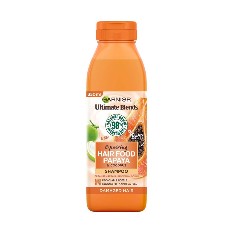 Garnier-Ultimate-Blends-Hair-Food-Papaya-Shampoo Garnier Ultimate Blends Hair Food Papaya Shampoo (350ml) - Image 1